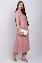 Joban Fashion Rose Gold Maslin Kurta Set | Grocsy