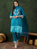 Sangria Embroidered Kurta & Trouser With Dupatta | Grocsy