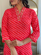 The52 Women's Muslin hand Embroidered Straight Kurta, Pant and Dupatta Set | Grocsy