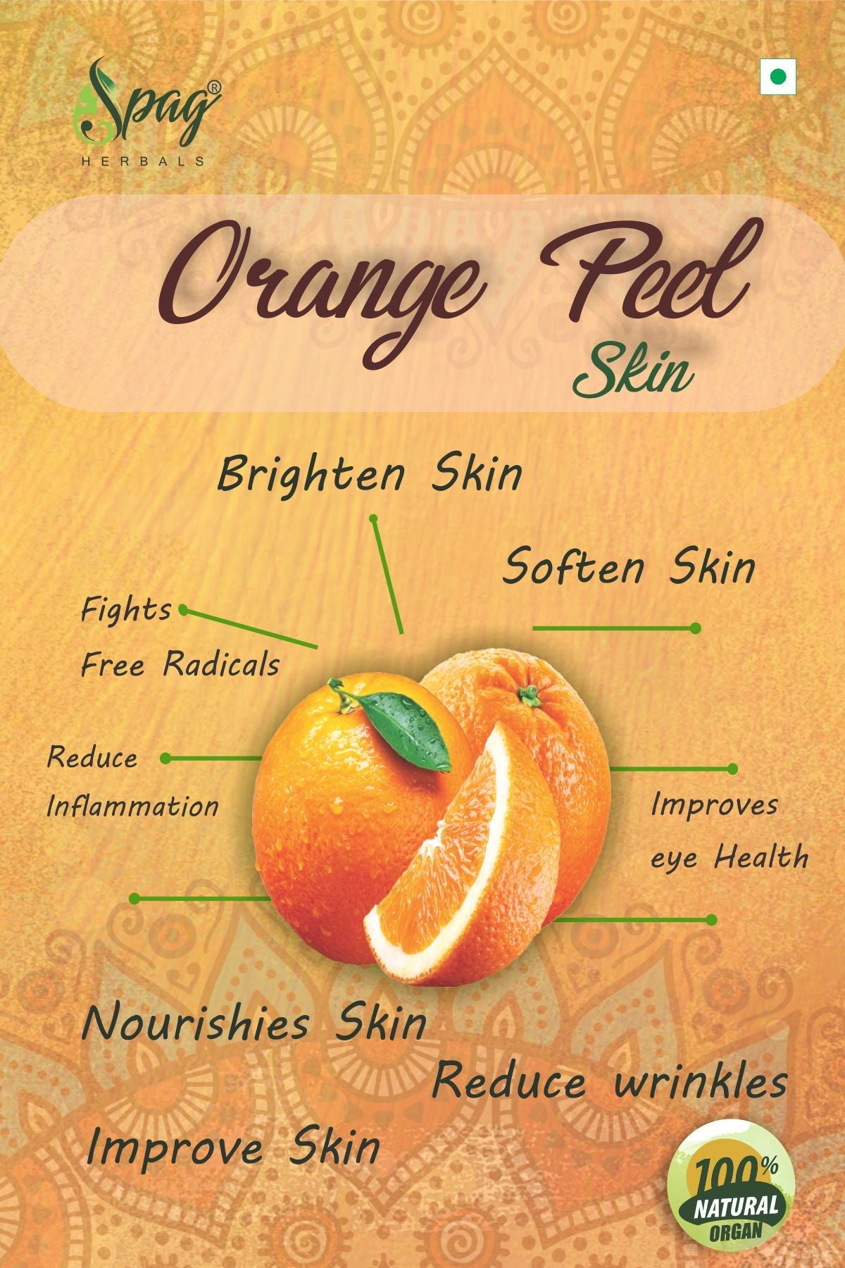 Spag Herbals Premium Orange Peel Powder | Grocsy