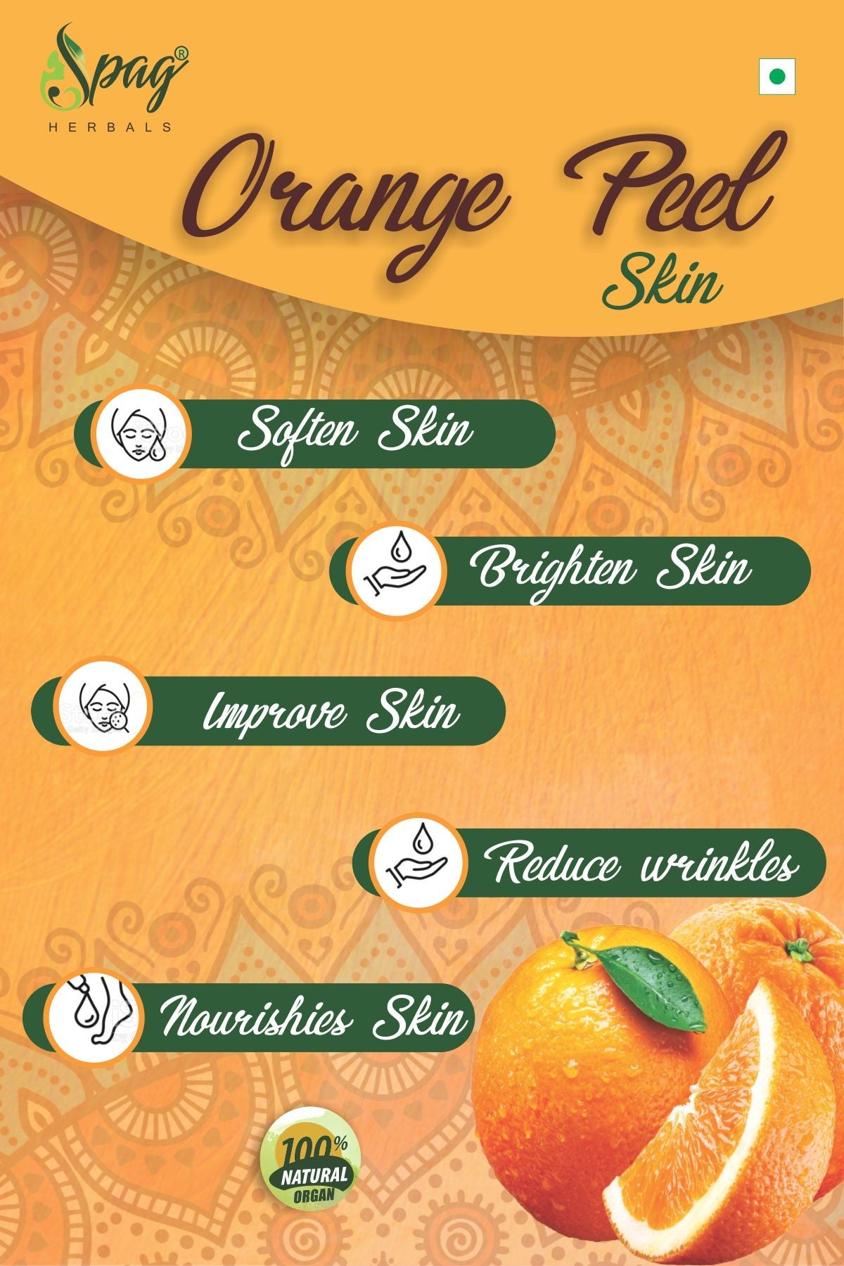 Spag Herbals Premium Orange Peel Powder | Grocsy
