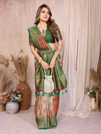 Anaita Banarasi Tissue Silk Saree | Grocsy