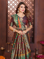 Anaita Banarasi Tissue Silk Saree | Grocsy