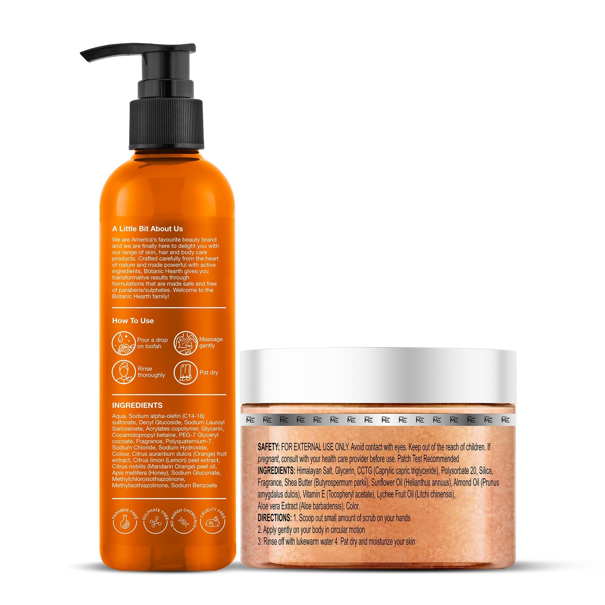 Botanic Hearth Mandarin Orange Body Wash & Himalayan Scrub | Grocsy