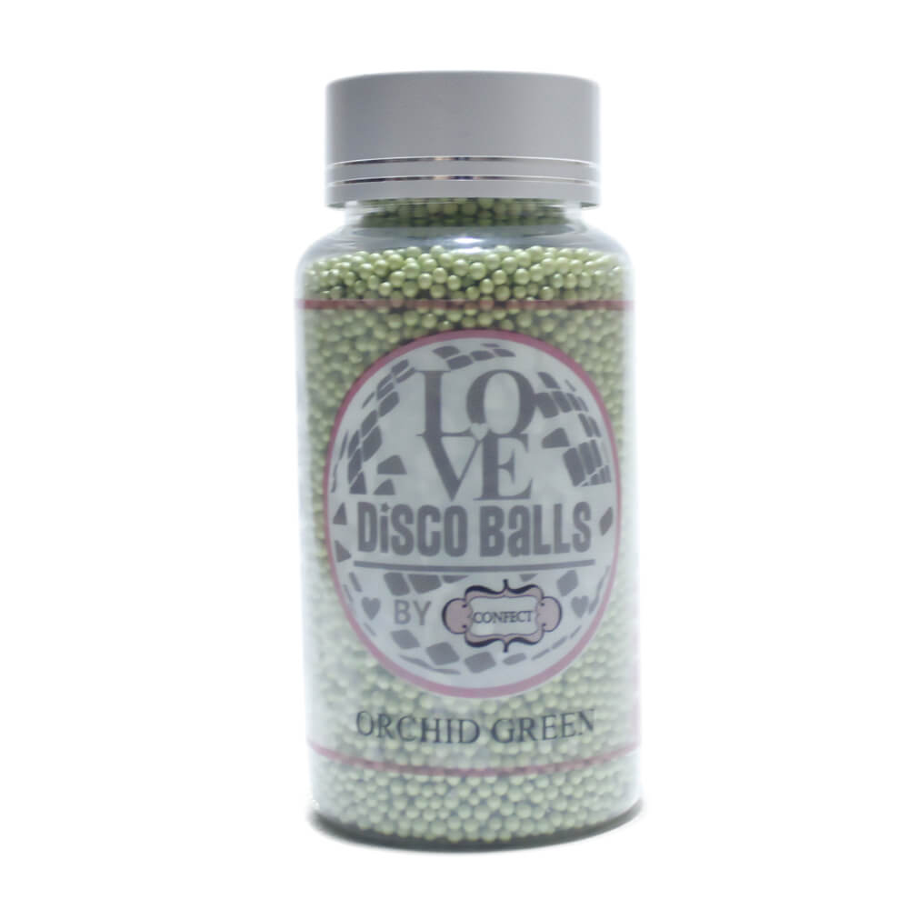 Confect Orchid Green Disco Balls Sprinkles 2 MM | Grocsy