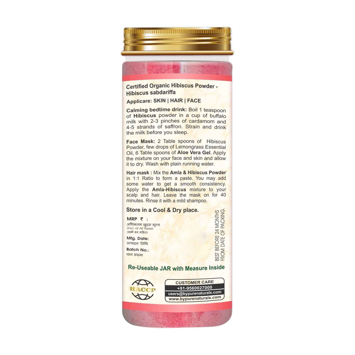 byPureNaturals Organic Hibiscus Powder | Grocsy