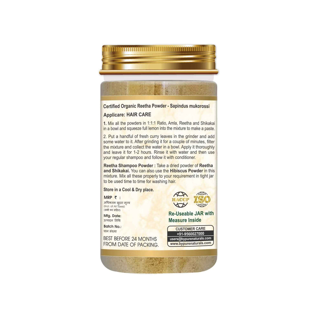 byPureNaturals Organic Reetha Powder | Grocsy