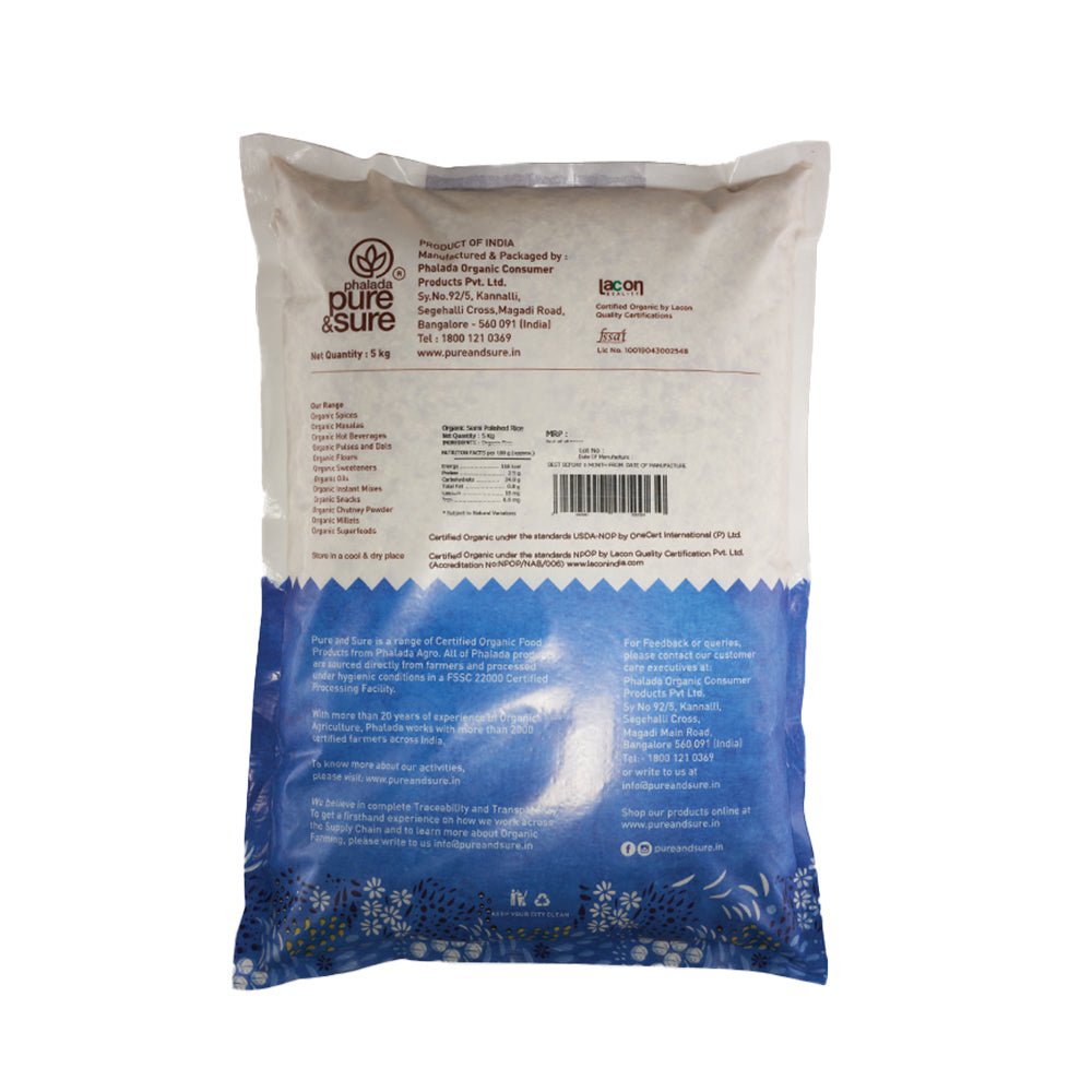 Pure & Sure Organic Semi Polished Rice(Rajmudi Rice) | Grocsy
