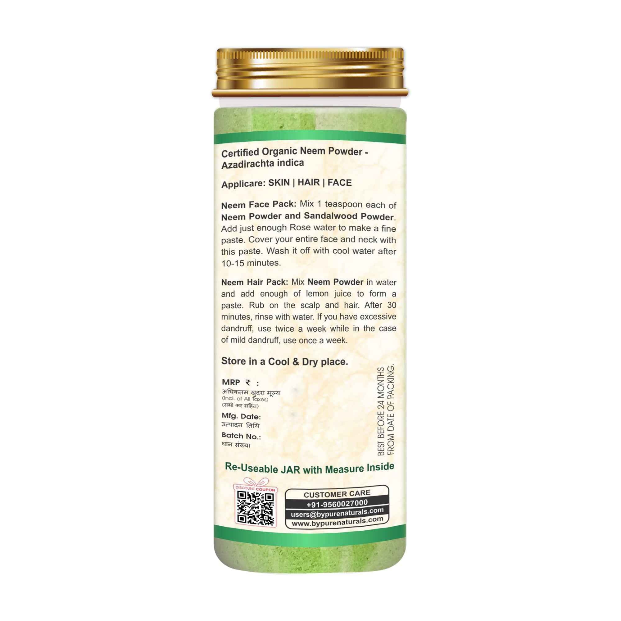byPureNaturals Organic Neem Powder | Grocsy