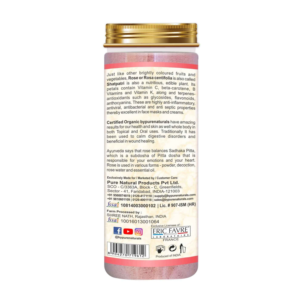 byPureNaturals Organic Rose Petals Powder | Grocsy