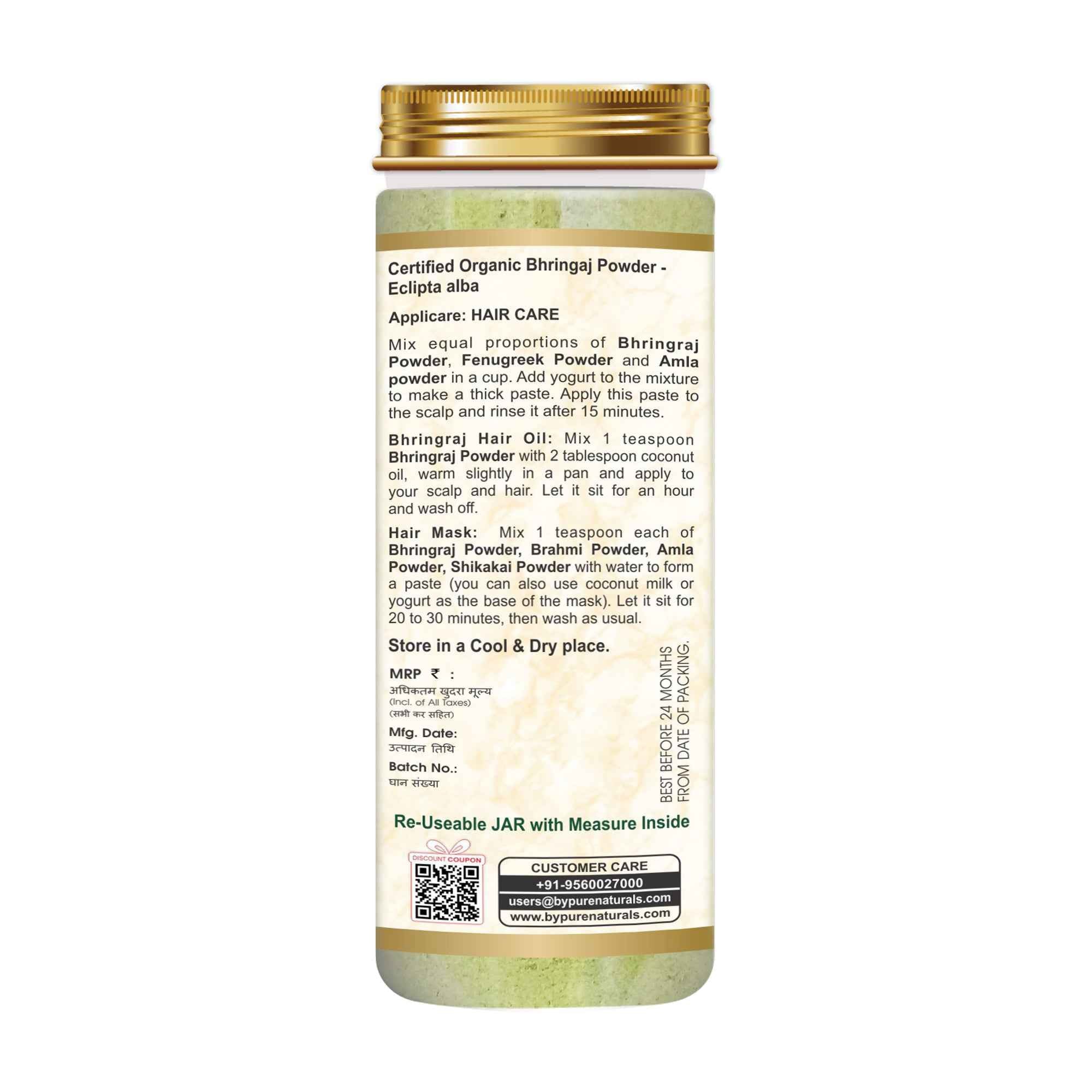 byPureNaturals Organic Bhringraj Powder | Grocsy