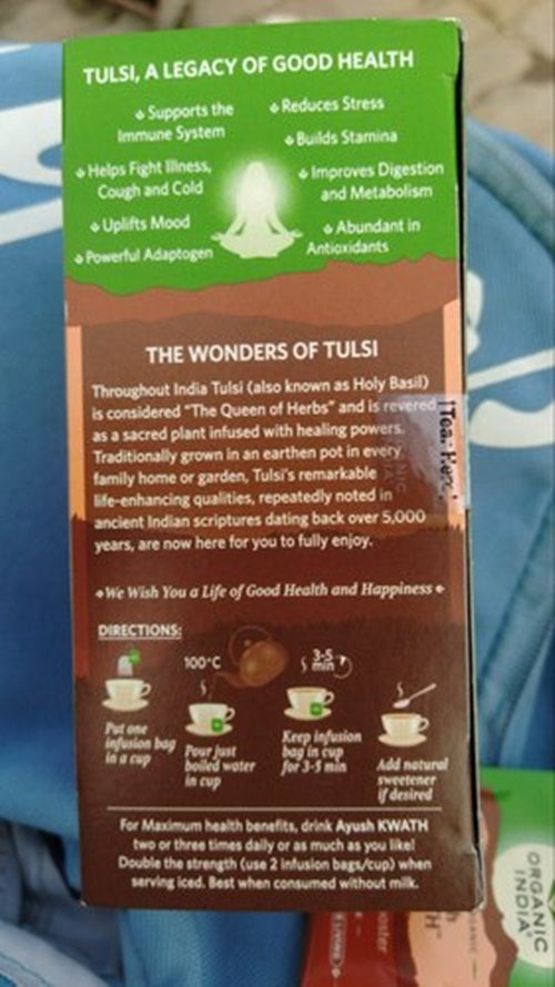 Organic India Ayush Kwath - 25 Tea Bags | Grocsy