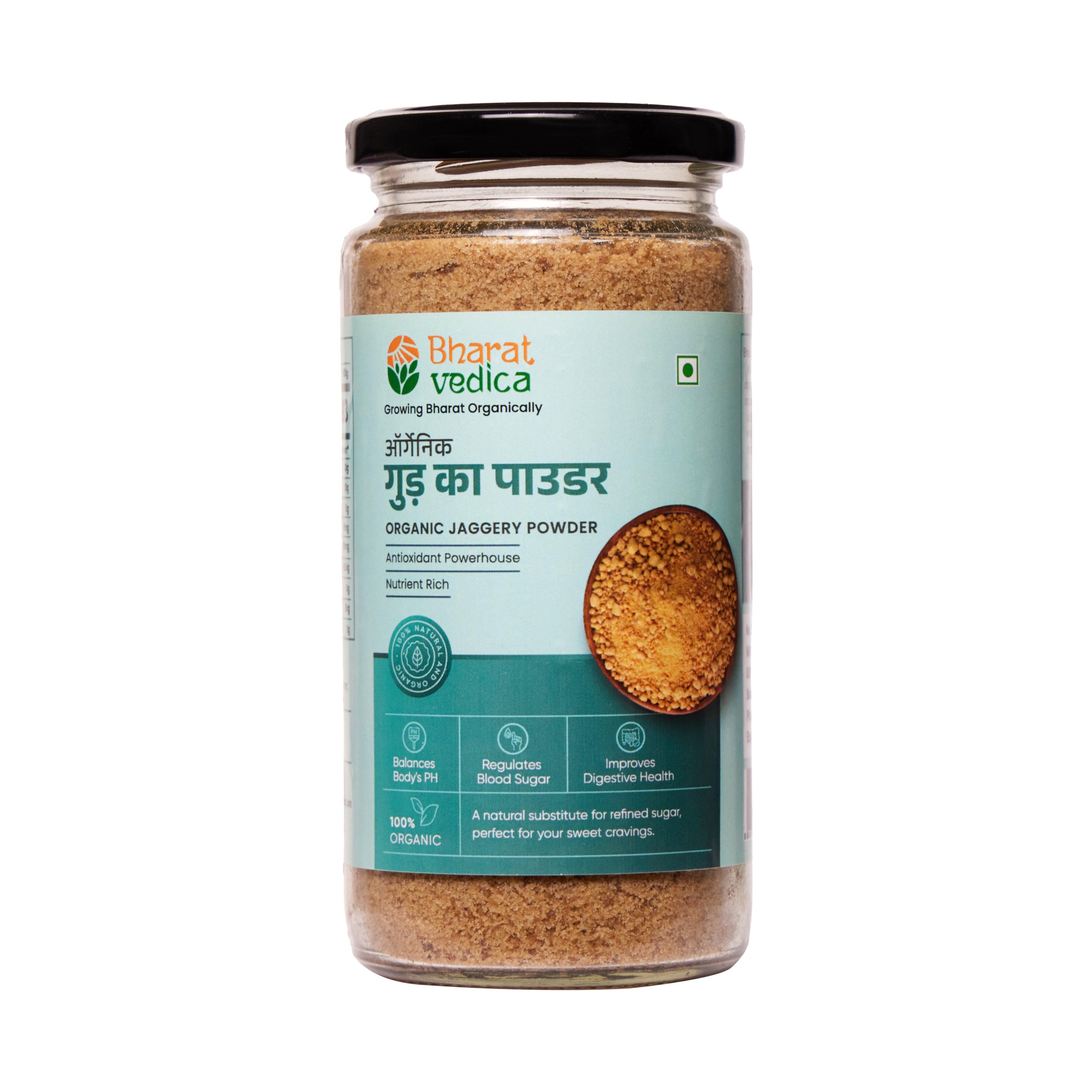Bharat Vedica Organic Jaggery Powder - Organic Gud | Grocsy