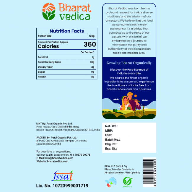 Bharat Vedica Organic Basmati Rice - Organic Basmati Chawal | Grocsy