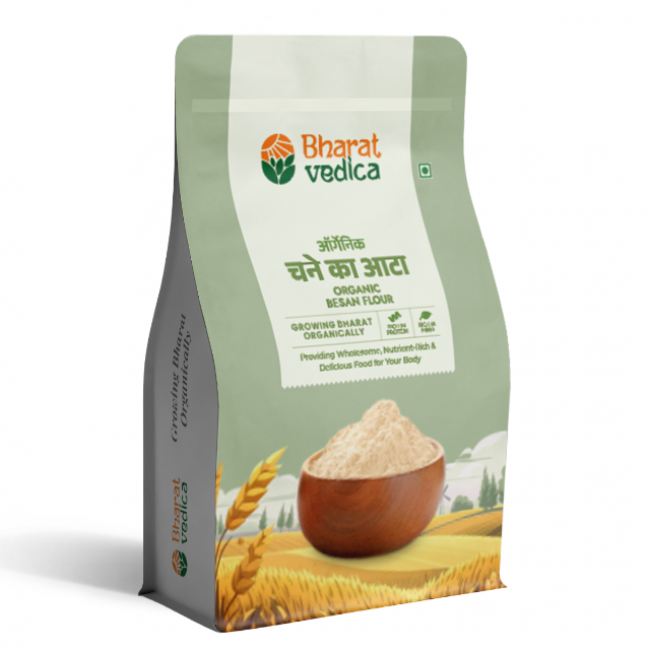 Bharat Vedica Organic Besan Flour - Organic Besan ka Atta | Grocsy