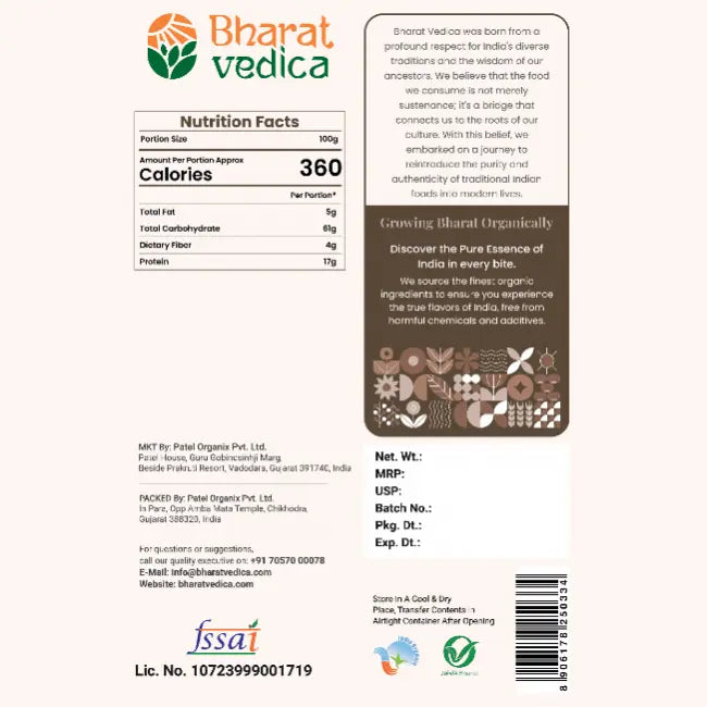 Bharat Vedica Organic Black Chickpeas - Organic Black Chana | Grocsy