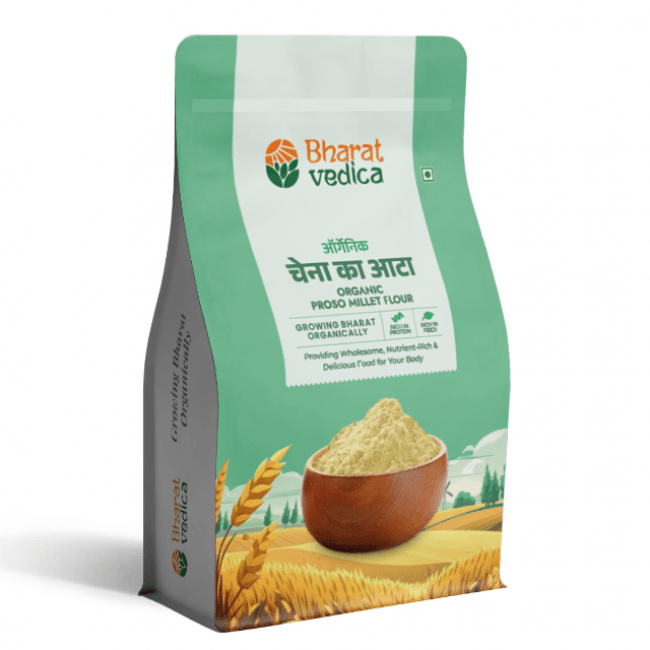 Bharat Vedica Organic Proso Millet Flour - Organic Chena ka Atta | Grocsy