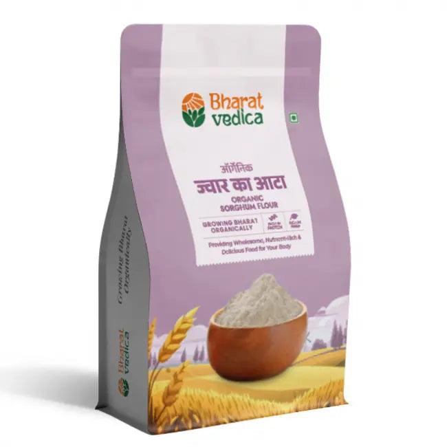 Bharat Vedica Organic Sorghum Flour - Organic Jowar ka Atta | Grocsy