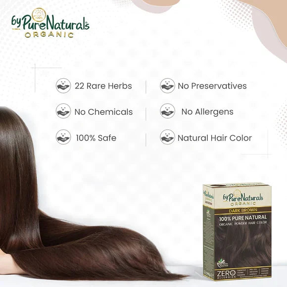 byPureNaturals Organic Pure Natural Powder Hair Colour - 9Bg Burgundy | Grocsy