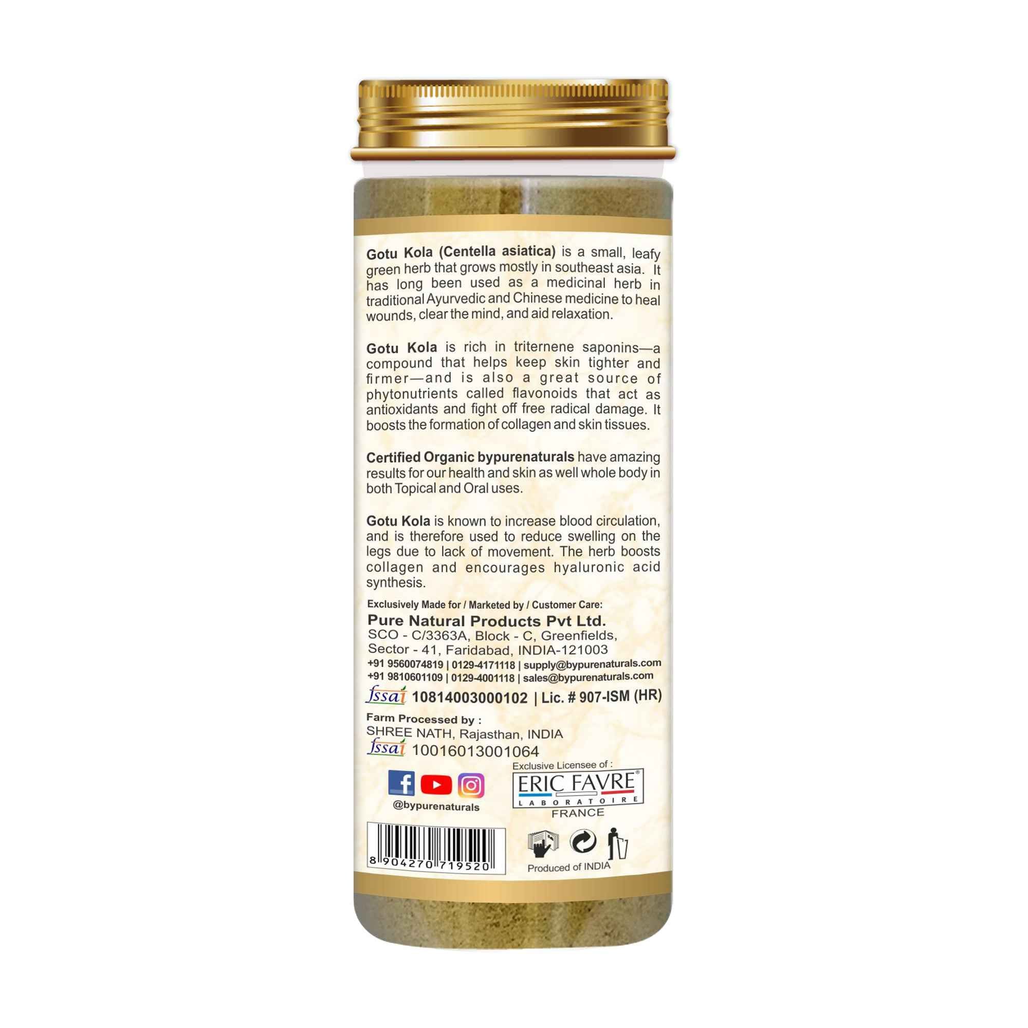 byPureNaturals Organic Gotu Kola Powder | Grocsy