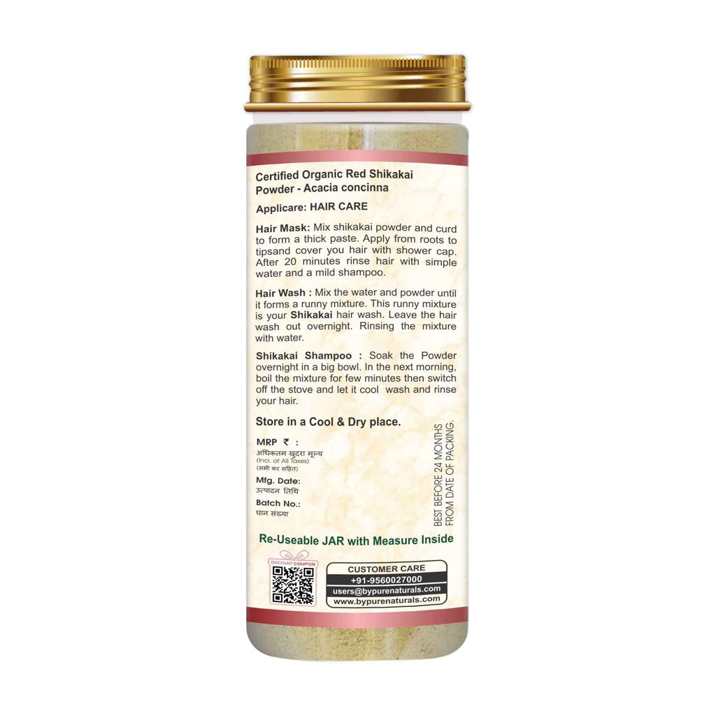 byPureNaturals Organic Red Shikakai Powder | Grocsy