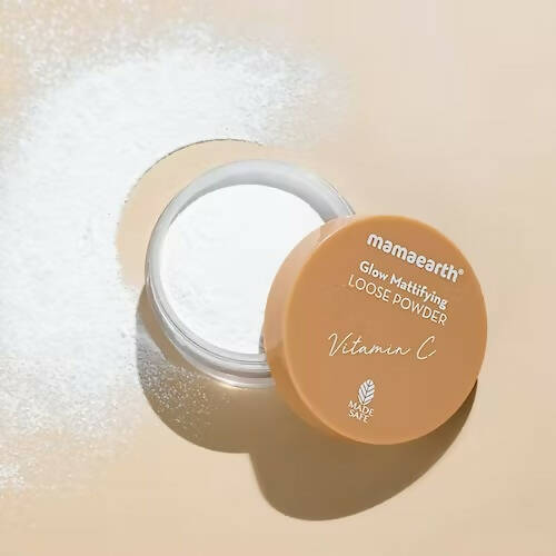 Mamaearth Glow Mattifying Loose Powder | Grocsy