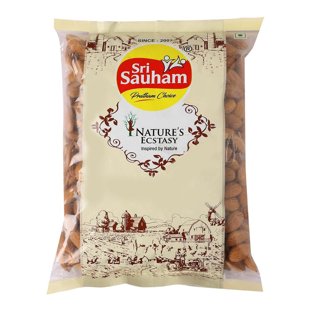 Sri Sauham Premium Fresh Almonds Badam Giri Dry Fruits | Grocsy