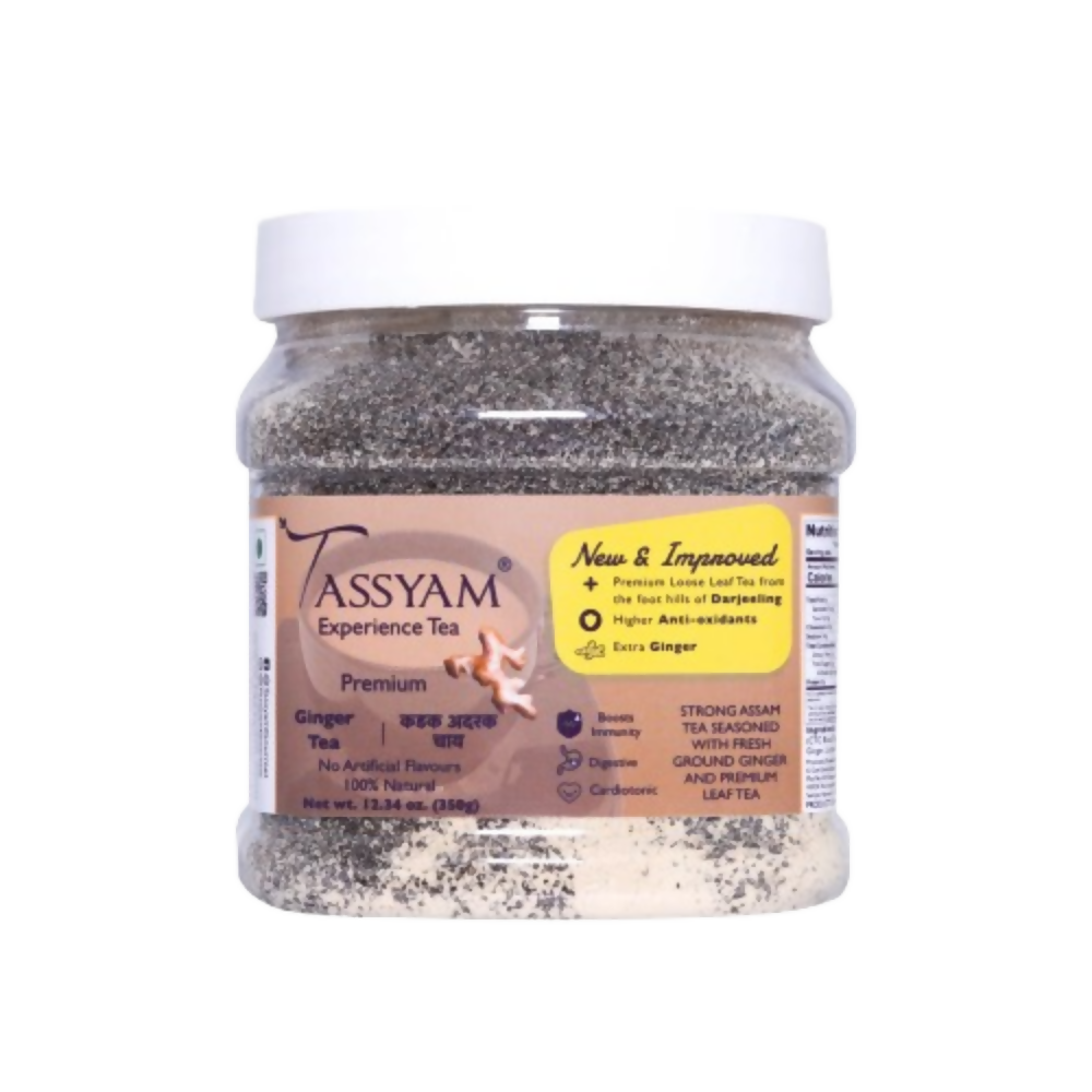 Tassyam Organics Strong Assam Adrak Tea - Jar | Grocsy