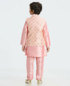 Joban Fashion Kids Island with Sequence work Nehru Jacket Full Sleeves Kurta, Pyjama Set - Pink | Grocsy
