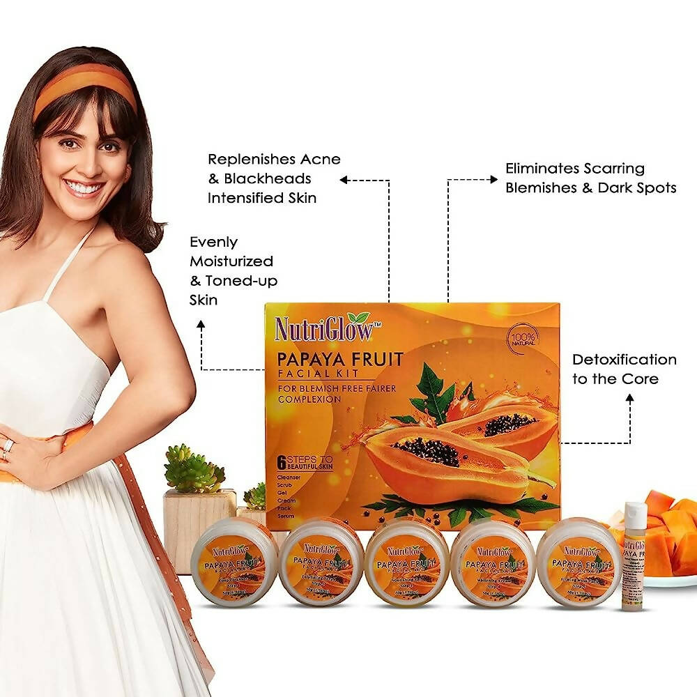 NutriGlow Papaya Fruit Facial Kit | Grocsy