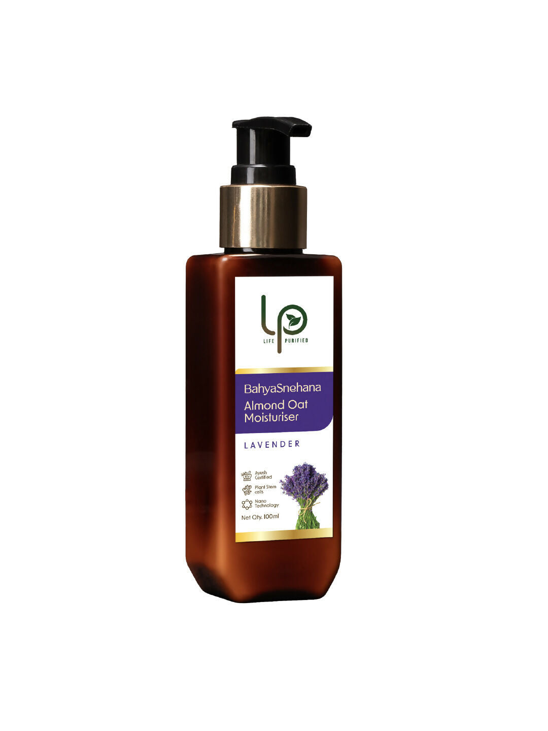 Life Purified Bahyasnehana Almond Oat Moisturiser - Body Lotion - Lavender | Grocsy