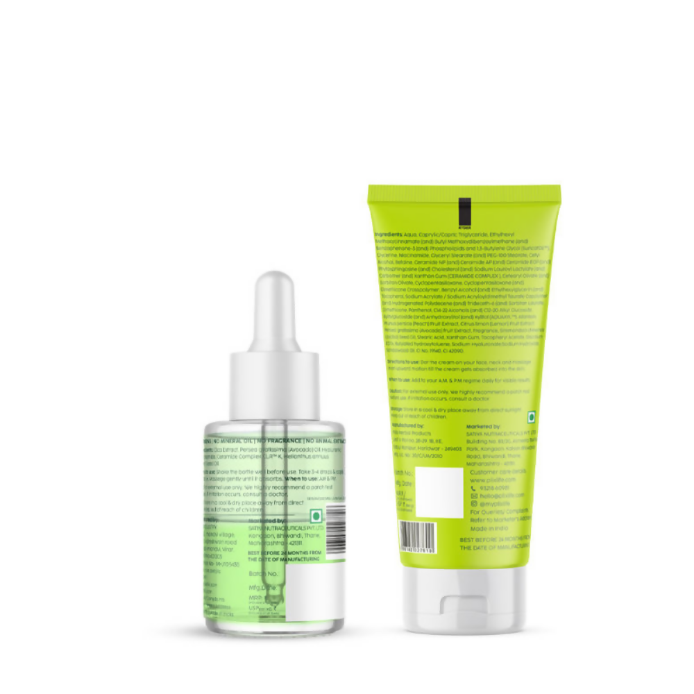 PLIX The Plant Fix Avocado Ceramide Moisture Rush Skincare Duo - Serum & Cream | Grocsy