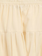 Ahalyaa Cream Crepe Foil Print Kids Kurta Churidar Set For Boys | Grocsy