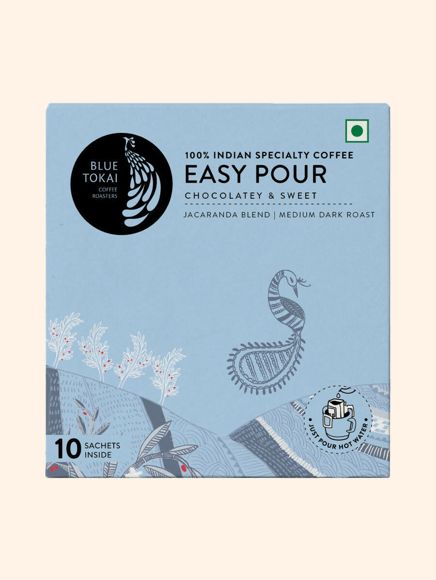 Blue Tokai Jacaranda Blend Medium Dark Roast Easy Pour Sachets | Grocsy