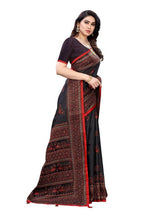 Vamika Black Mirror Work With Jhalar Khadi Silk Saree (AASHI BLACK) | Grocsy