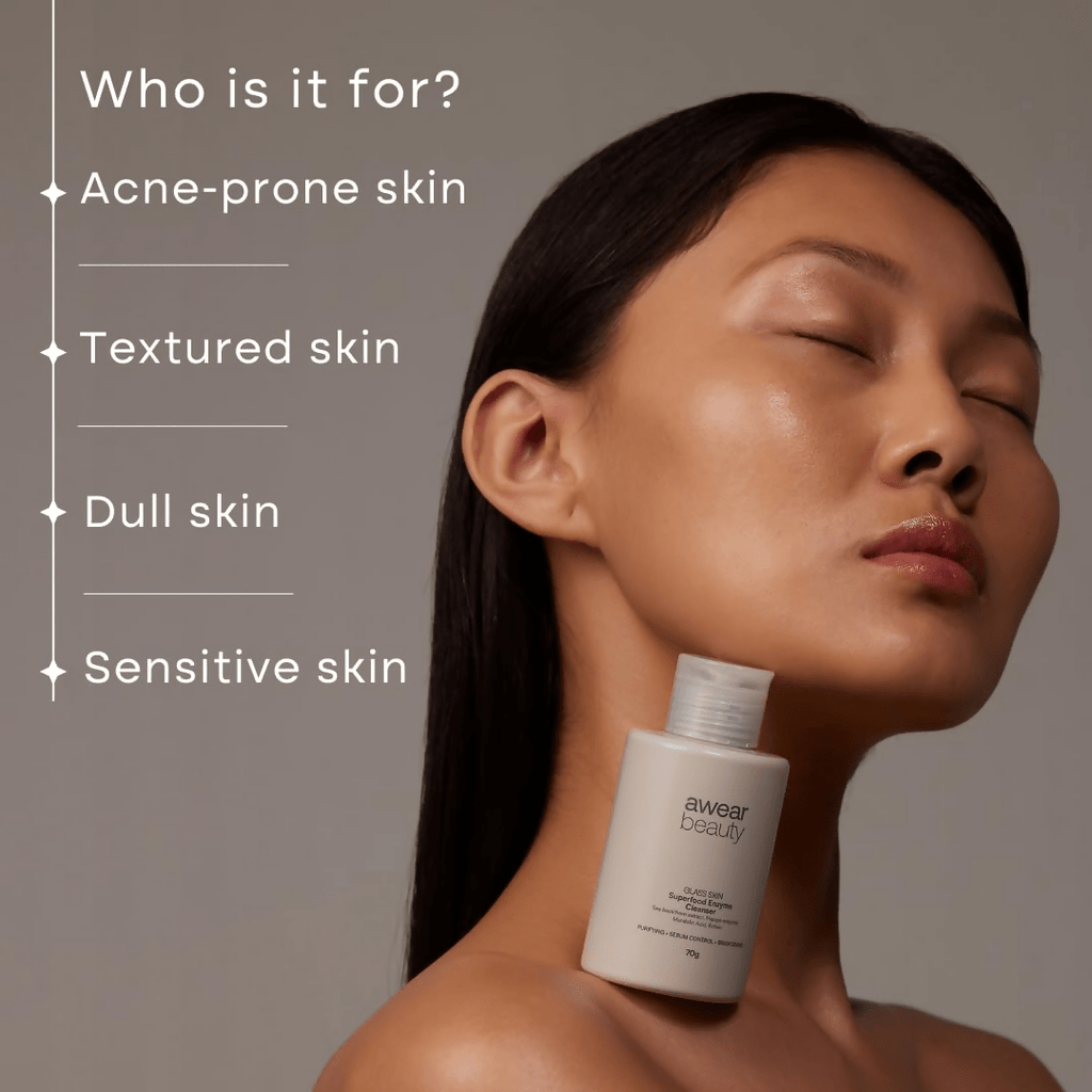Awear Beauty Glass Skin Superfood Enzyme Cleanser | Grocsy