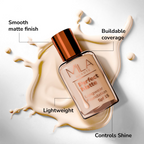 Mila Beaute Perfect Matte Longwear Foundation with SPF 15 & Oil Control Formula - Natural | Grocsy