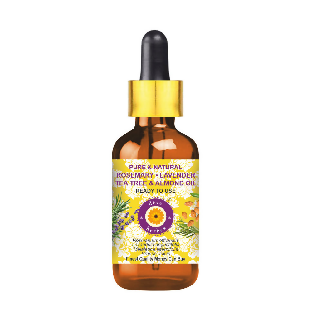 Deve Herbes Pure And Natural Rosemary Lavender Tea Tree & Almond Oil | Grocsy