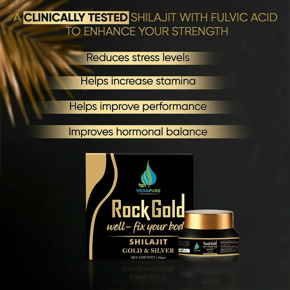 Vedapure Rockgold Well Fix Your Body Gold & Silver Sj Resin - Limited Time Offer | Grocsy