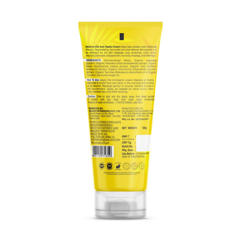 Herbs & Hills Anti Septic Cream | Grocsy