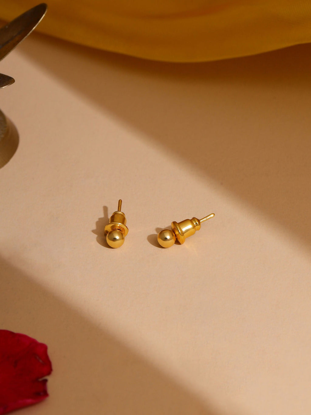 Ruby Raang Golden Studs | Grocsy