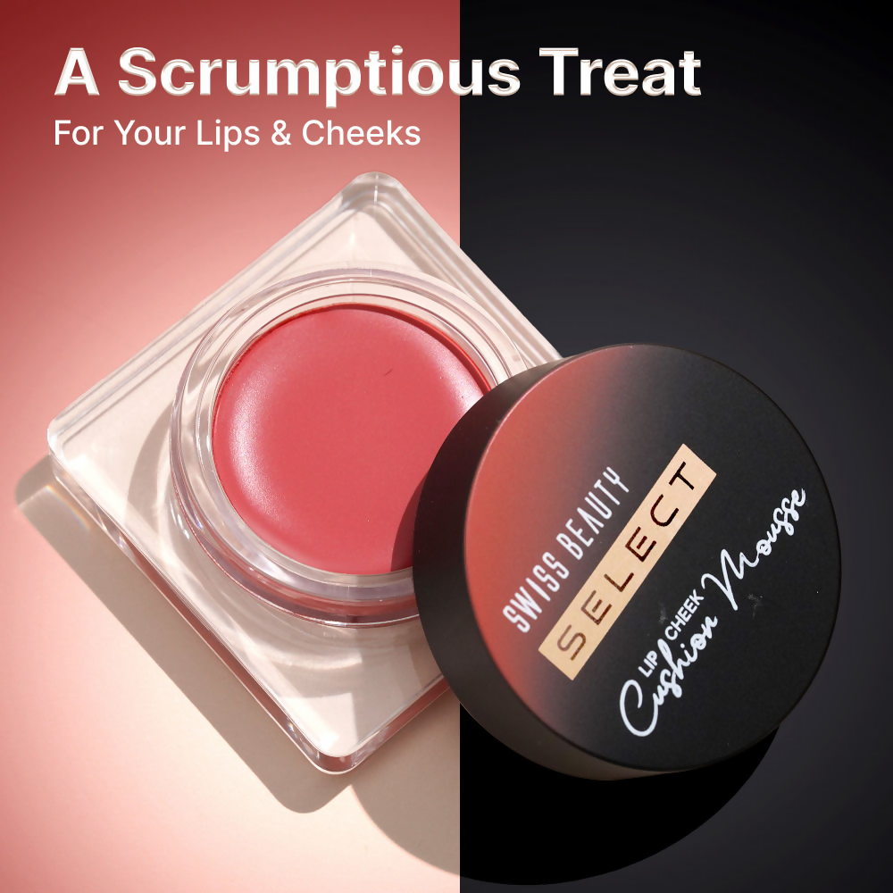 Swiss Beauty Select Lip And Cheek Cushion Mousse With Vitamin E - 1 Empress Pink | Grocsy