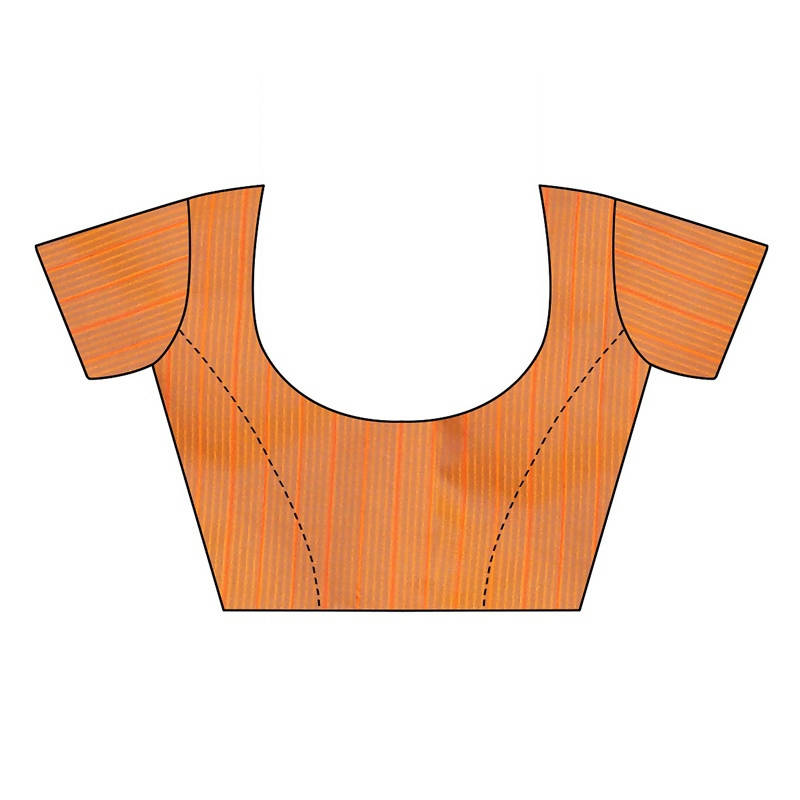 Vamika Orange Cotton Silk Weaving Saree (Binita Orange) | Grocsy