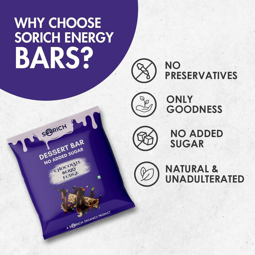 Sorich Organics Dessert Protein Mini Bars Chocolate Berry Fudge | Grocsy