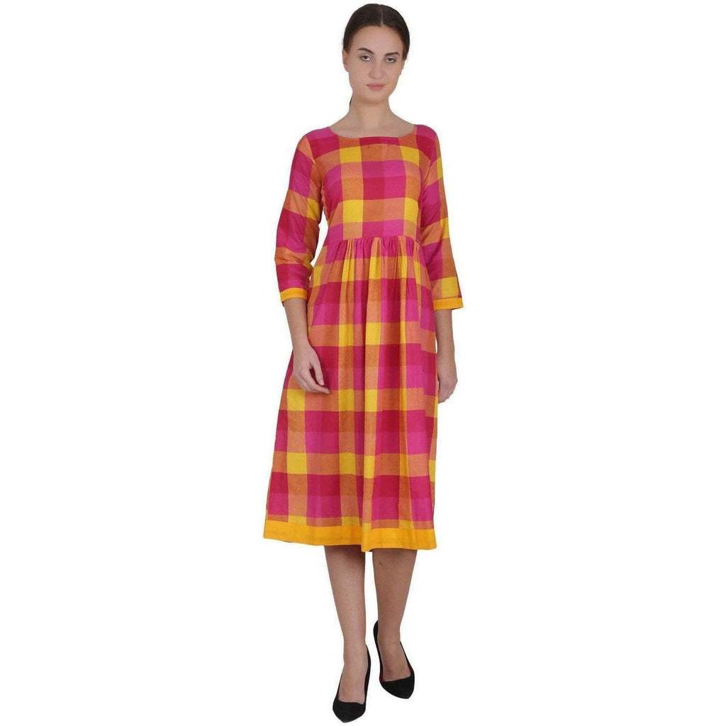 Kanoor Women's Multi Rayon Frock Style Kurti | Grocsy