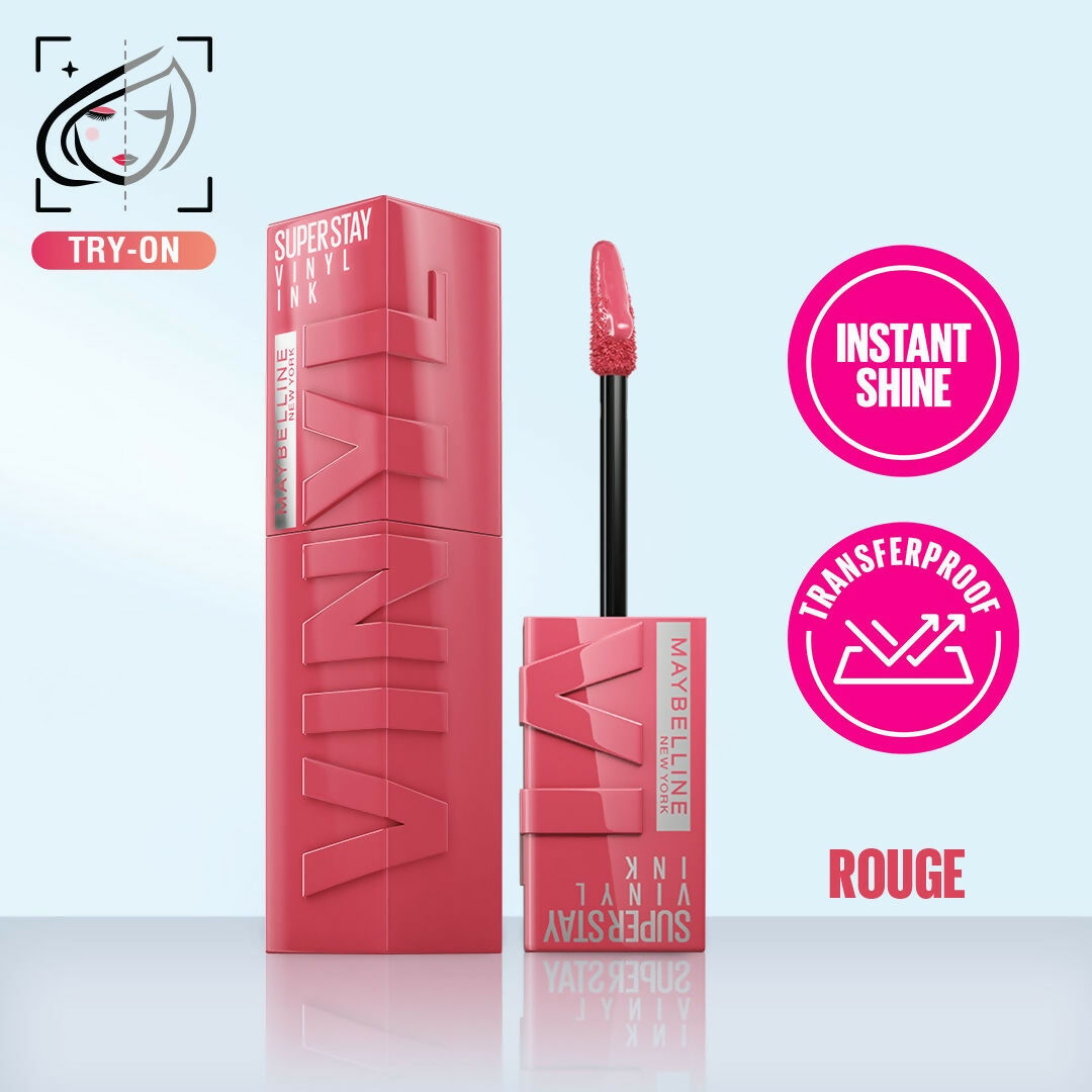 Maybelline New York Super Stay Vinyl Ink Liquid Lipstick, Instant Shine Lasts Up To 16H - Rogue | Grocsy