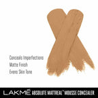 Lakme Absolute Mattereal Mousse Concealer - Toffee | Grocsy