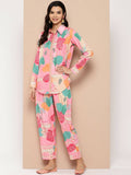 Ahalyaa Women's Traditional Wear Co-ods - Pink | Grocsy
