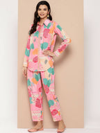 Ahalyaa Women's Traditional Wear Co-ods - Pink | Grocsy