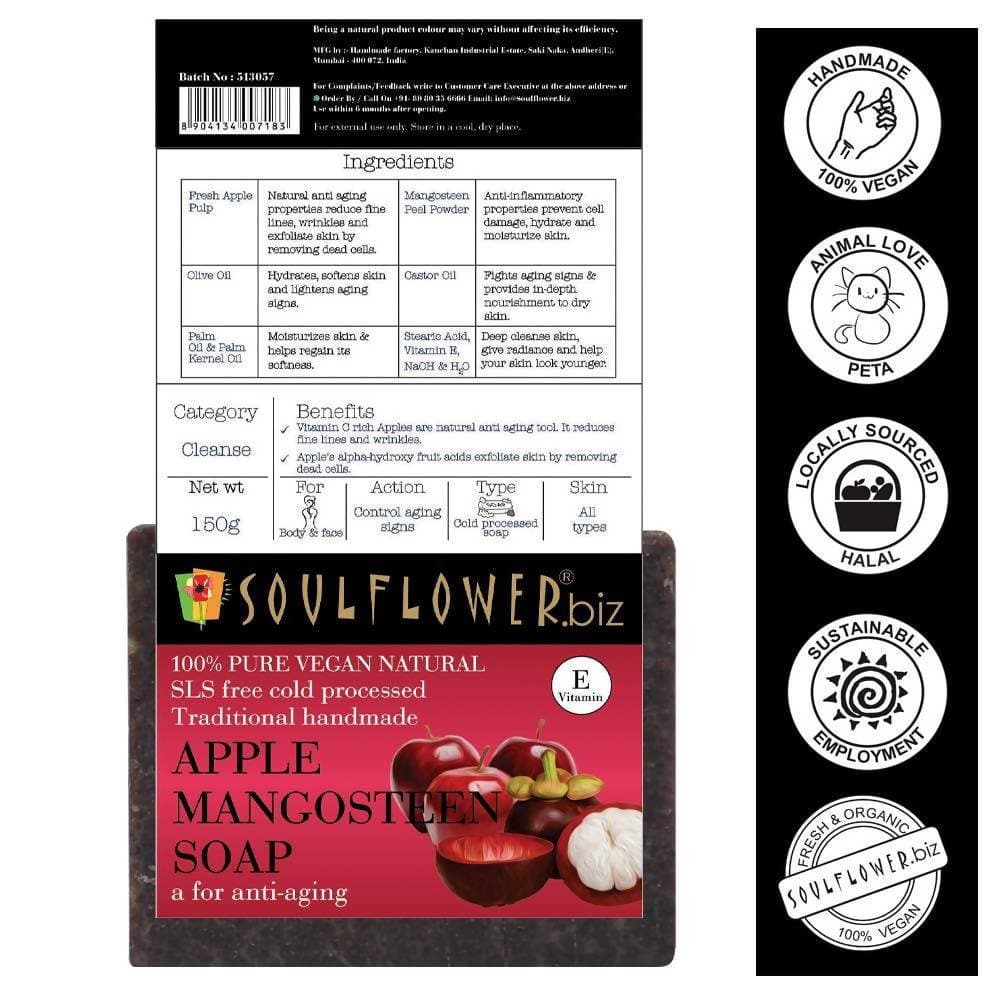 Soulflower Apple And Mangosteen Handmade Soap | Grocsy